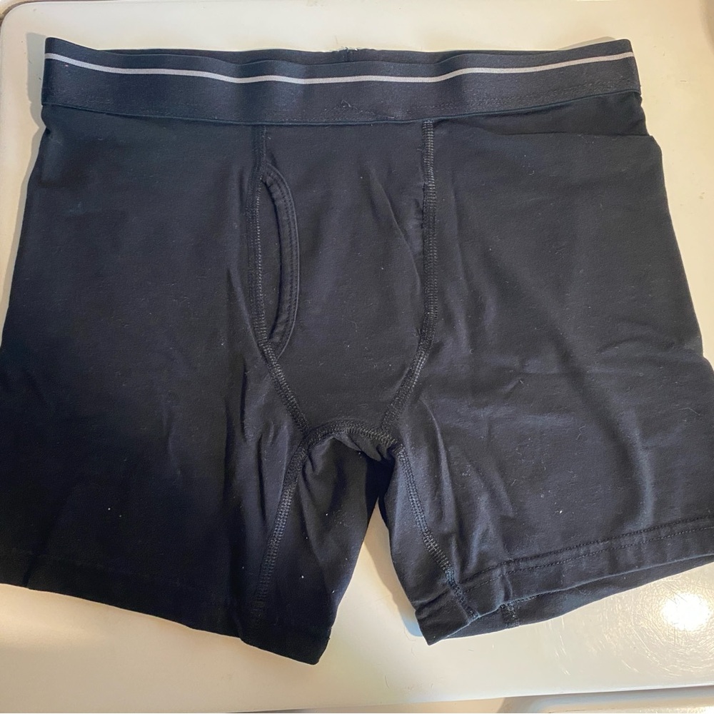 Men's Black Stretch Boxer Briefs with Contrast Waistband
